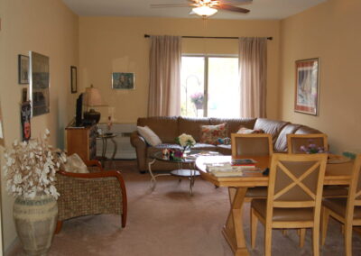 1 Bedroom Apartment living room at Grand Blanc at Abbey Park